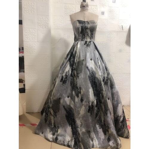 XUANDREAM Real made Print evening gown simple women dresses fast shipping cheap long evening dress XD-192