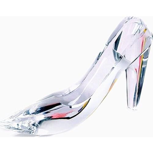 13*3*7CM Cinderella Crystal Shoes Home Decoration Surprise Girlfriend Birthday Valentines Day Wedding Columns Novelty Gift