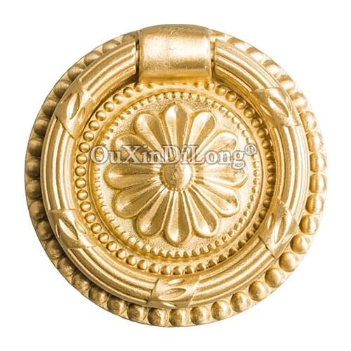 Brand New 2PCS Pure Brass European Furniture Handles Drawer Pull Ring Cupboard Kitchen TV Shoe Cabinet Pulls Handles and Knobs