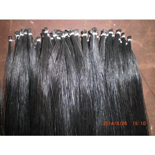 4 PCs Violin Bow Hair White Horse Hair Black Horsetail Hair 80cm to 100cm