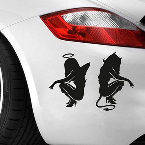 Car sticker Waterproof Sexy Angel and Devil Girls Sticker Auto Car Truck Window Decal car accessories автомобильные товары 2020