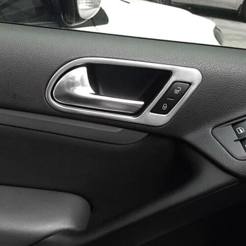 Car accessories fit for vw Tiguan 2010 2011 2012 2013 2014 2015 stainless steel interior door handle cover trim stickers