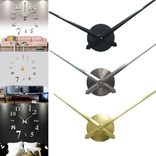 Mini DIY Large Silent Quartz Wall Clock Movement Hands Mechanism Repair Tool Replacement Parts Kit DIY Gold Silver Black