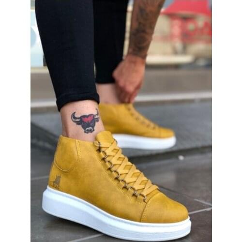 Babba B0032 Laced High Bottom Half Ankle Boot Postal Winter Comfortable Solid For Men