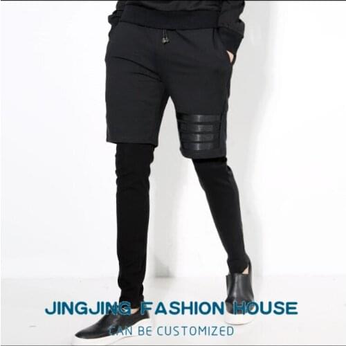 S-7XL!!2020 New Korean spring and autumn holiday two small leg pants Harun pants fashion men slim casual pants long