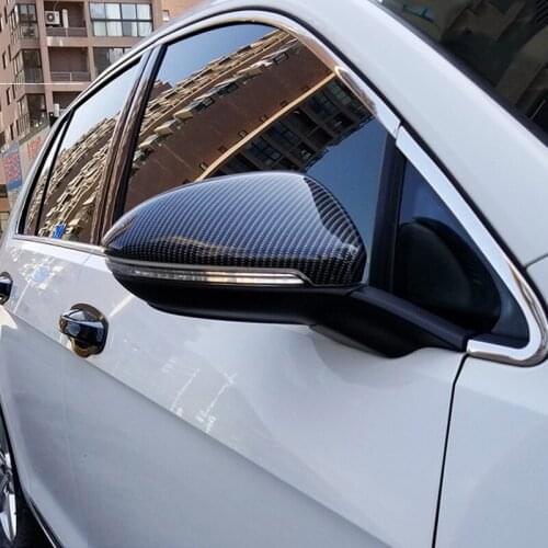 A Pair Car Rearview Mirror Cover Cap Rear Mirror Decorative Cover for VW Volkswagen Golf 7 MK7 Rline 2015-2019 Car Accessories