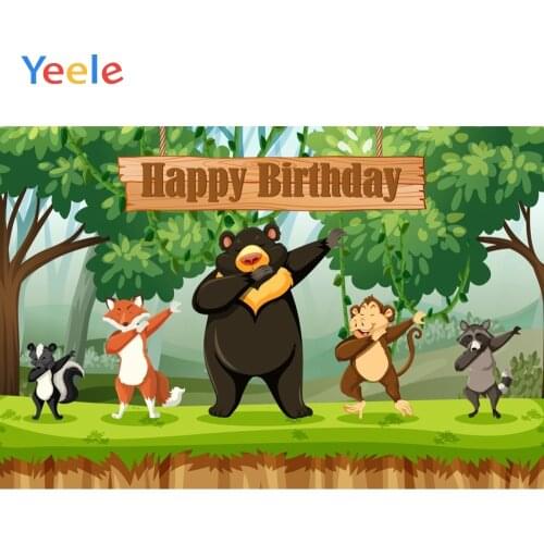 Yeele Jungle Forest Wild Animal Safari Party Birthday Child Photo Backdrops Customized Photographic Backgrounds For Photo Studio