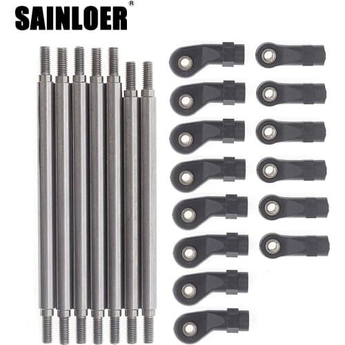 SAINLOER New Links Kit 7pcs 6 mm Stainless Steel Connecting Rod Spare Parts for Redcat Gen8 Redcat M4 Accessories