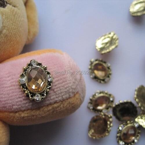 MD-520 10pcs Fancy Rhinestone Deco Metal Charms Metal Deco Charms Nail Art