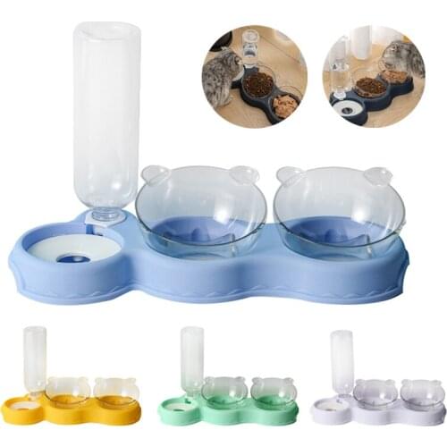 Dual-Use Pet Bowl 1.8L Automatic Cat Bowl Water Dispense Moisture-Proof Mouth Cat Dog Bowls Overflow Kitty Feeder Pet Supplies