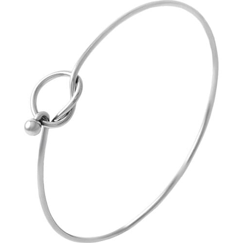 MJB0460 Simple Knot Cuff Bracelet Manchette Gold Bangle Bracelet For Women Wholesale Pulseiras bridesmaid Jewelry Knot Bangle