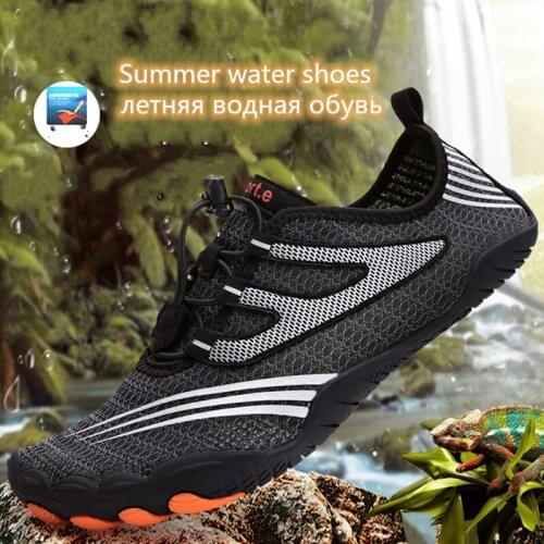 New Summer Water Shoes Men Lace Up Barefoot Toning Shoes Outdoor Walking Jogging Comfortable Quick Dry Beach Diving Sneakers