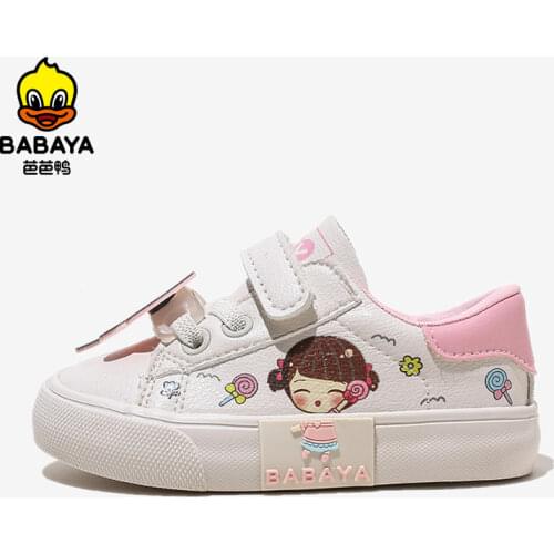 Babaya Toddler Shoes Baby Girl White Shoes 2021 Autumn New 1-3 Year Old Children Girls Newborn Shoes Casual Baby Shoes Cartoon