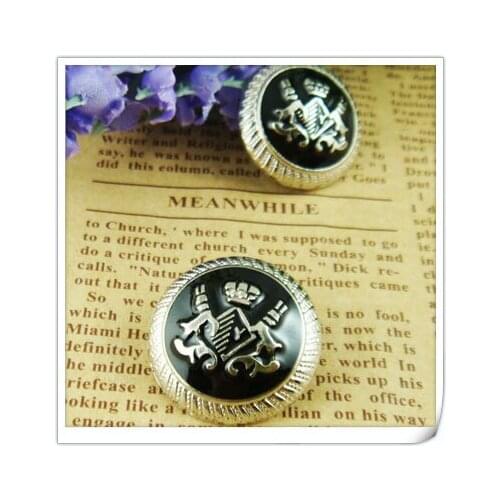 Wholesales18mm Silver Super Fine Retro Crown Metal Buttons,Overcoat Fashion Dress Buttons Craft Shank Button Buckle,50Pcs/Lot