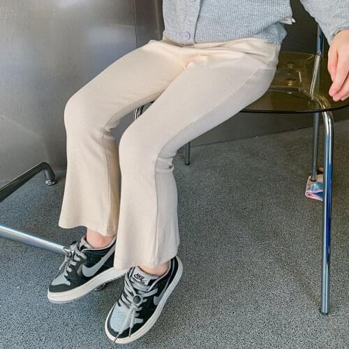 2021 Autumn New Arrival Girls Fashion Flare Pants Kids Korean Design Trousers Girl Pants