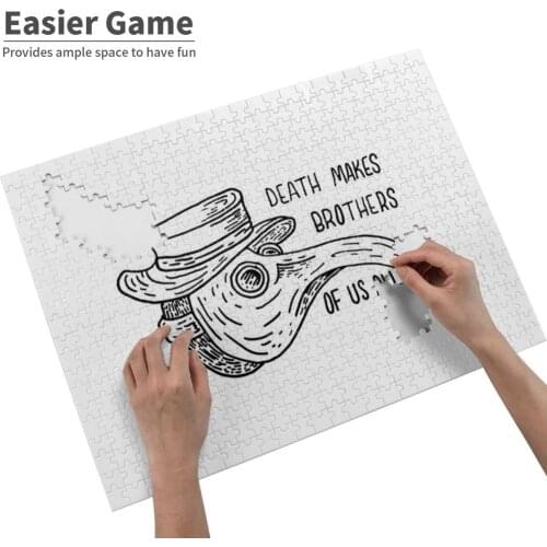 Death Makes Brothers Of Us All Jigsaw Puzzle 500 Pieces Puzzle Game Wooden Educational Toys Plague Death Brother Hardcore Hxc