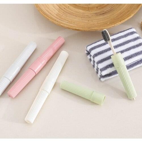Portable Toothbrush Cover Holder Toothpaste Storage Case Box for Outdoor Travel Hiking Camping Organizer Bathroom Accessories