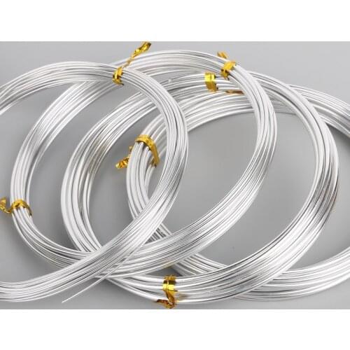 1/1.5/2/2.5mm Flat Round Aluminum Wire Soft Metal Floristry Wire Soft Craft Versatile Painted Jewelry Findings Beads Making DIY