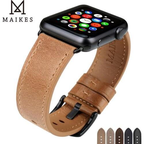 For Apple Watch Accessories Genuine Leather Watch Bracelets Apple Watch Band 44mm 40mm iWatch Strap 42mm 38mm Series 4 3 2 1
