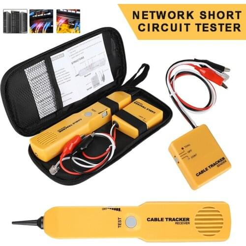 Networking Short Circuit Tool RJ11 Network Line Finder Cable Tracker Tester Electric Wire Tracer With Zip-up Pouch