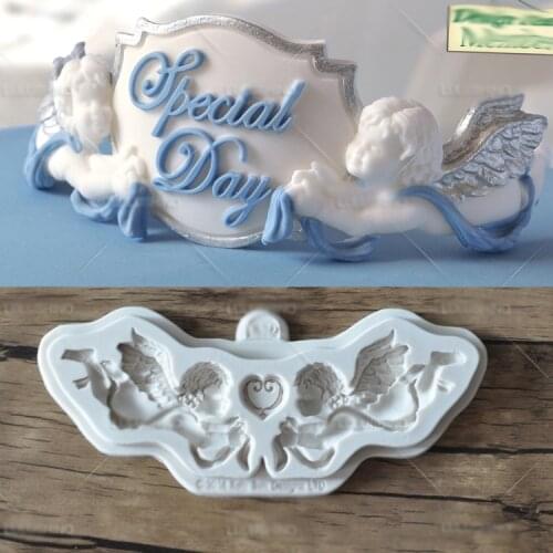 Angel silicone fandont mold angel Silica gel moulds angels Chocolate molds angels candy mould Christmas Christianisilicone molds
