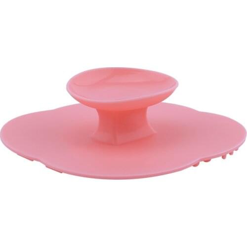 Circular Motion Silicone Makeup Brush Cleaner Washing Scrubber Board Cleaning Mat Pad 9cm x 9cm for Homeuse and Travel