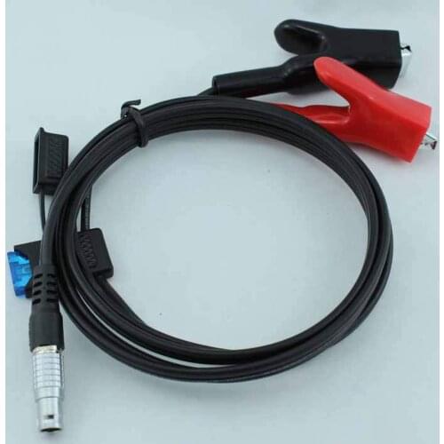 BRAND NEW Power Cable for Leica total station 5-pin (0B) wire to Alligator clips