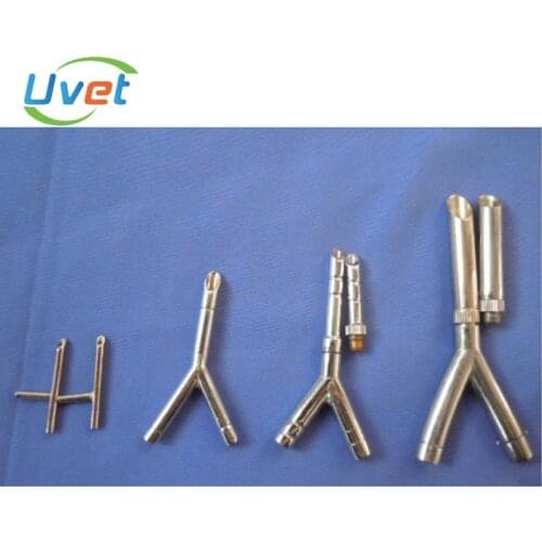 Uvet 4pcs veterinary animal tracheal intubation metal mouse rabbit dog tracheal intubation kit Vet pet medical tool