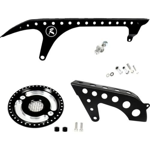 Front&Rear Black Drive Pulley Engine Upper Cover Sets For Harley Sportster XL 883 1200 48 72 SuperLow 04-13 14-16 17-18