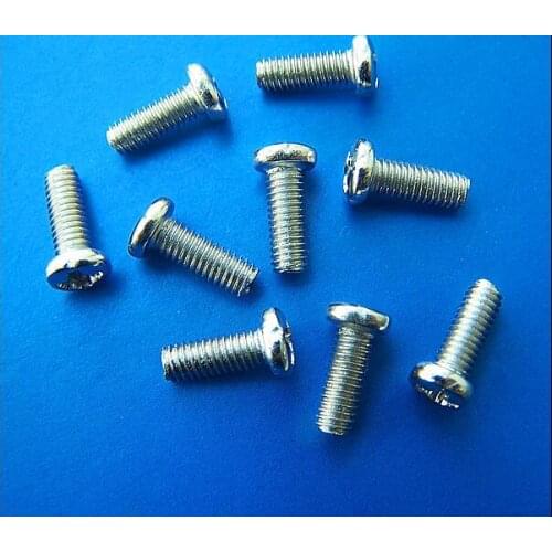 PM1.2 M1.4 M1.7 M2 M2.6 M3 *2 3 4 5 6 7 8 10 12mm silver or black Round head cross phillips machine teeth screws