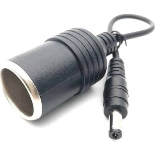High Quality 12V Female Car Cigarette Lighter Socket Plug Connector Charger Cable Adapter DC 5.5 * 2.1mm 5A Amper