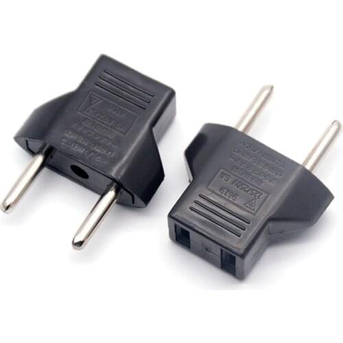 1/2/5pcs EURO EU To US Travel Power Plug Adapter Converter Travel Conversion European To American 2 Pin Outlet Plug Adapter