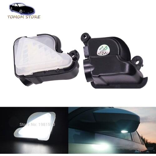1Pair Car White LED Under Side Mirror Puddle Lights For Skoda Octavia 3 5E 2012 2020 Superb 2 3T4 3T5