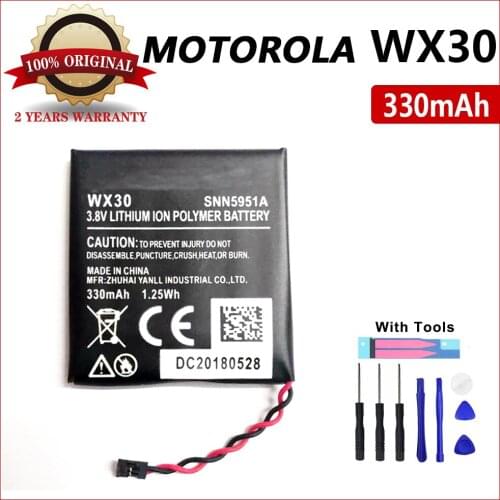 100% Genuine 300mAh WX30 SNN5951A battery For Motorola Moto 360 (1st gen) Smart Watch 360 1st Gen 2014 Smart Watch Batteries