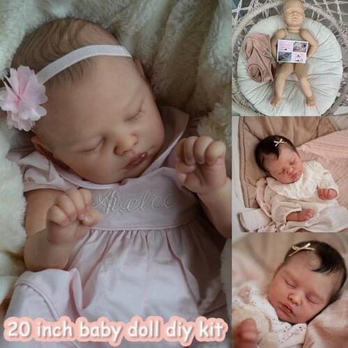 20Inch Reborn Doll Kit Avelee Lifelike Sleeping Baby Real Touch DIY Reborn Baby Unpainted Blank Doll Drop Shopping