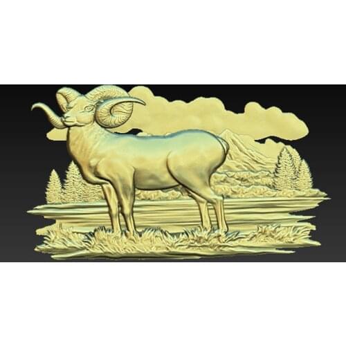 Sheep 3d Model digital file in STL format for CNC Router Engraver Carving Machine Relief Artcam Aspire