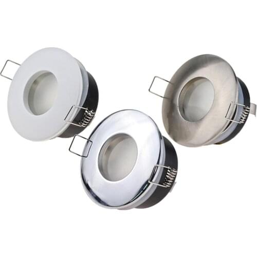 5pcs Die-casting Recessed Indoor IP65 Bathroom Waterproof Downlight Round Square GU10 MR16 Led Spotlight Frame Trims For Outdoor
