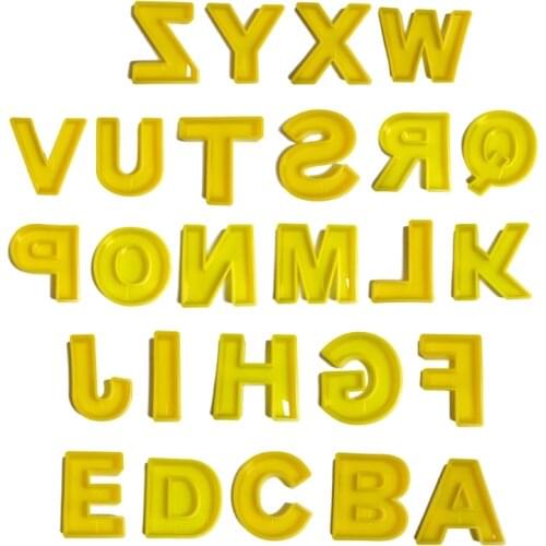 Alphabet Letters Ornaments Epoxy Resin Mold Home Decorations Silicone Mould DIY Crafts Jewelry Casting Tools