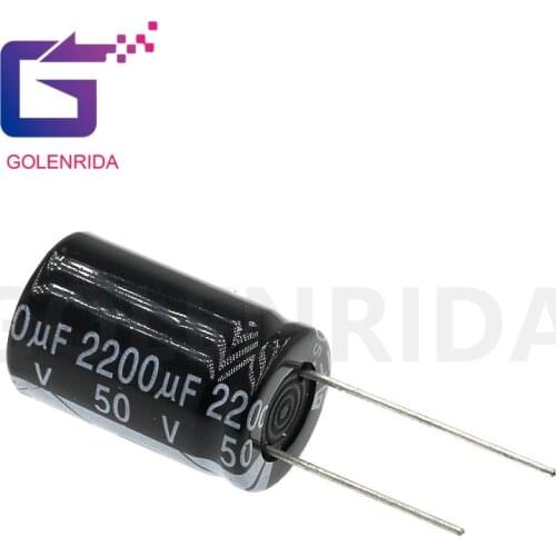 2PCS Electrolytic capacitor 50V2200uF 16*25mm aluminum electrolytic capacitor 2200uf 50v