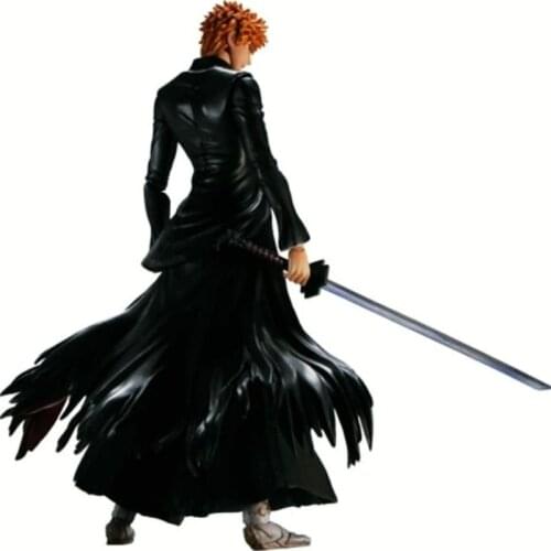 Anime Play Arts Bleach Kurosaki Ichigo Black Ver. PVC Action Figure Collection Model Cosplay Children Doll Brand New Brinquedos