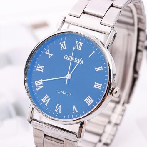 Mens Luxury Fashion Wristwatches Crystal Stainless Steel Analog Wrist Watches Quartz Watch Hombres Hour Reloj Men Women Clock
