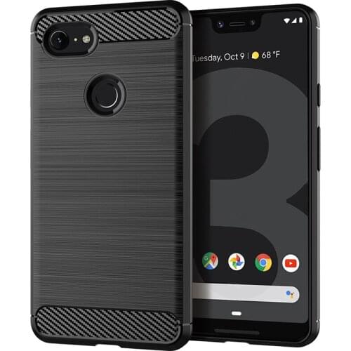 For Google Pixel 3 3XL Case Soft silicone Carbon Fiber Armor Shockproof Protective back cover case for Pixel 3 XL phone shell