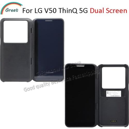 For LG V50 LCD Display With Frame Touch Panel Screen Digitizer Secondary Screen For LG V50 ThinQ 5G Dual Screen LCD Display