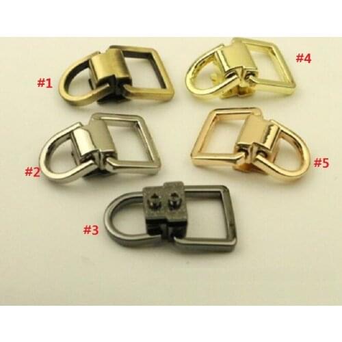 10pcs/50pcs 4 colors zinc alloy double ring ring, belt buckle, luggage accessories, leather hardware side buckle