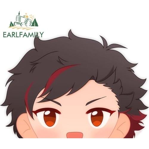 EARLFAMILY 13cm x 9.3cm for Tetora Nagumo Peek Personality Decal Creative VAN Stickers Fashion Occlusion Scratch Car Sticker