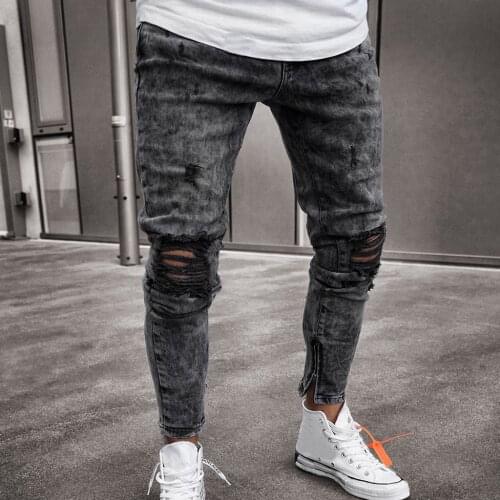 Feitong Ripped Jeans For Men