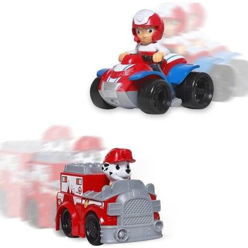 Pawed Dogs Racers Vehicle Ryder Car Patrulla Canina Anime Figure Model Toy Chasing Marshall Ryder Car Childrens Toys Gift