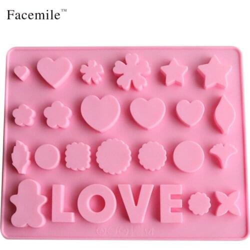 Candy Making Molds LOVE Mold Silicone Candy Molds for Home Baking Silicone Baking Molds for Candy Gift Chocolate 01035