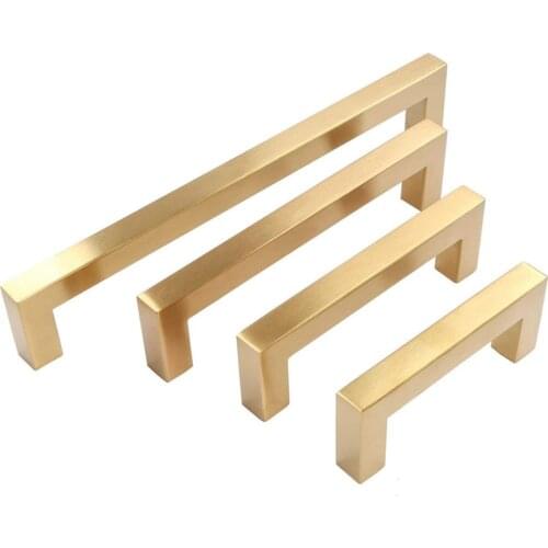 Brass Cabinet Pulls Gold Hardware KitchenHandles Brushed door bedroom bathroom Dresser Drawer Cupboard Handles