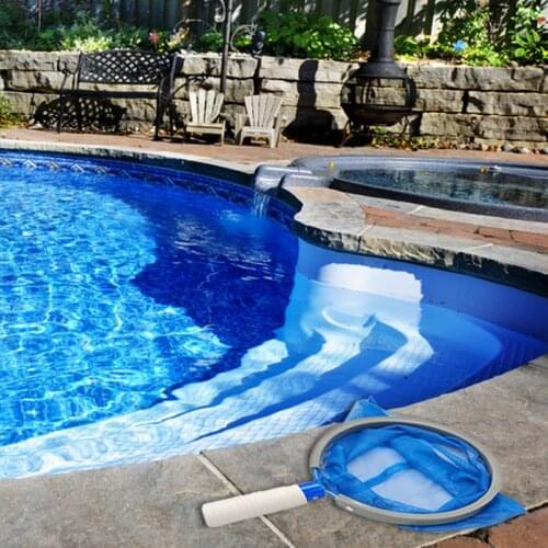 Swimming Pool Leaf Catcher With Connectable Detachable Handle Deep Mesh Heavy Duty Rake Pool Accessories For Spa Pond Piscinas